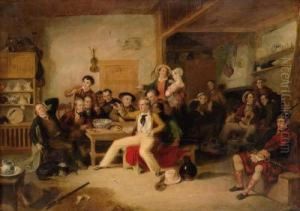 The Celebration Of The Birthday Of James Hogg, Or The Ettrickshepherd's House-heating by Sir William Allan