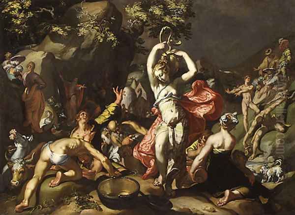 Moses Striking the Rock 1596 by Abraham Bloemaert