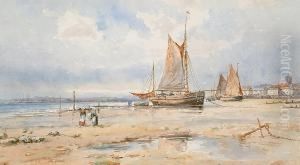 Fishermen At Exmouth, Devon