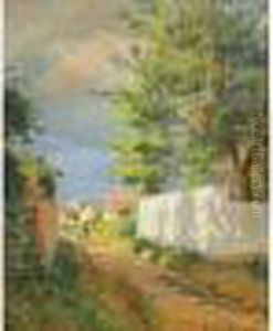 Huile Sur Toile Reentoilee Signee En Bas A Droite by Ludovic Alleaume
