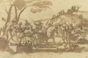 Moses Feiert Das Wiedersehen Mit Seiner Familie. by Francesco Allegrini