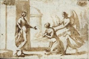Paesaggio Con Scena Sacra
