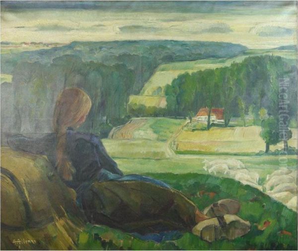 Girl At The Field - view 1