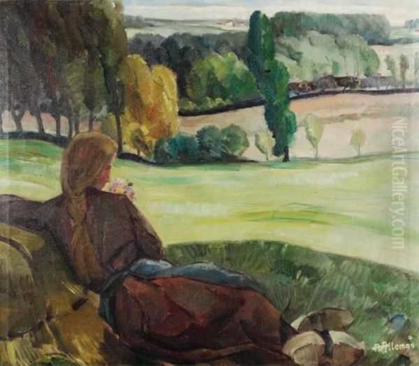 Girl Lying In A Field - view 1
