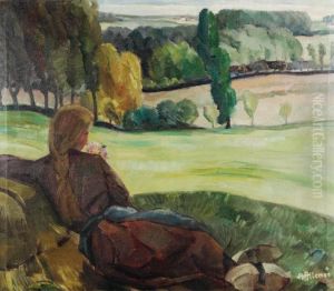 Girl Lying In A Field by Albert Alleman