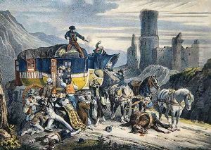 'La Bourse ou la Vie', 1827 by Joseph-Louis Hippolyte Bellange