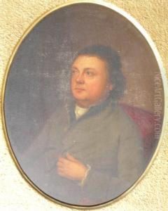 'portrait Of A Gentleman Wearing A Brown Jacket', Half Length, Seated