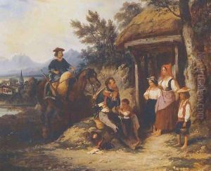 Le repos du soldat 1838 by Joseph-Louis Hippolyte Bellange