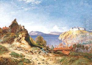 The Artist sketching, near Bergen, Norway by Samuel Bough