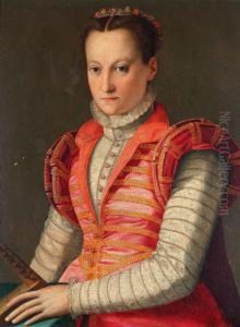 Giovane Gentildonna Che Tiene Tra Le Mani Un Liuto