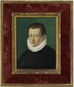 Portrait Of A Young Man, Bust Length, With A White Ruff by Alessandro Allori