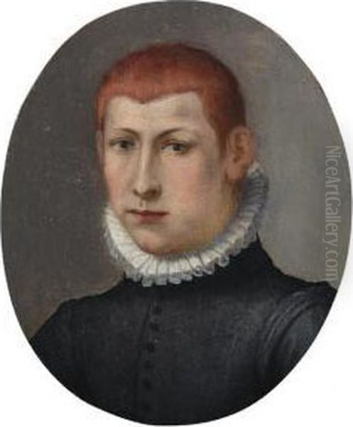 Portrait Of A Gentleman, Bust-length, In A Black Doublet And Standing Ruff - view 1