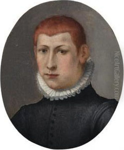 Portrait Of A Gentleman, Bust Length, In A Black Doublet And Standing Ruff - view 1