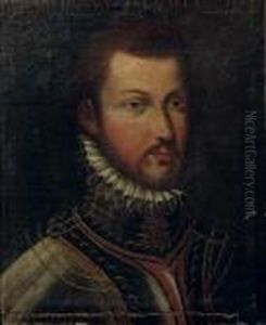 Portrait Of Sebastian I Lusitanor, Bust-length, In Armour by Alessandro Allori