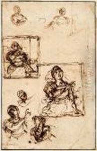 Skizzen Fur Das Bildnis Einer Frau (lucretia)