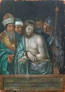 Christofano . Christ And Pontius Pilate by Cristofano Allori