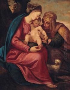 The Virgin And Child With Saint Elizabeth by Cristofano Allori