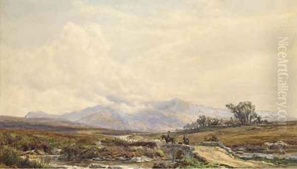 Figures on a highland track - view 1