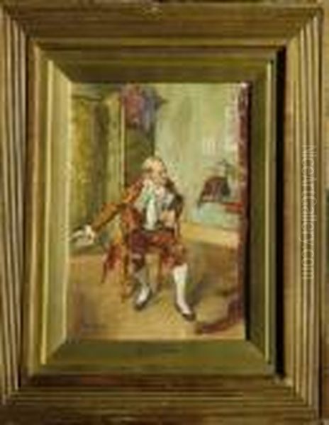 "a New Role" - An Actor Rehearsing In His Dressing Room - view 1