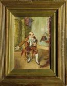 "a New Role" - An Actor Rehearsing In His Dressing Room by William Douglas Almond