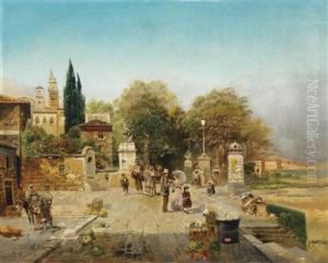 Southernpromenade With Fruit Seller