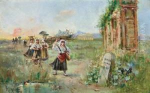 Reges Treiben Auf Der Via Appia Nuova
