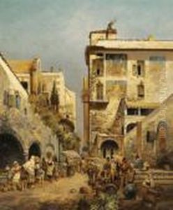 Markt In Einer Suditalienischen Stadt by Robert Alott
