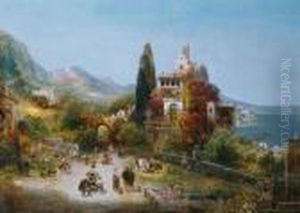Italienische Kustenlandschaft by Robert Alott