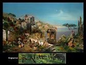 Sudlandische Kustenlandschaft Mit Figurenstaffage by Robert Alott