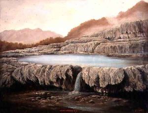 White Terrace, New Zealand, c.1890 by William Bliss Baker