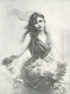 Spring's First Flowers by Edouard Bisson