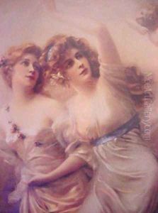 Two Maidens by Edouard Bisson