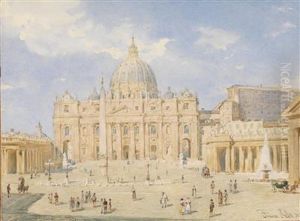 A View Of St. Peter""""s Square In Rome by Franz Alt