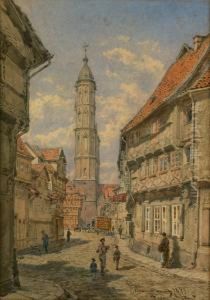 Andreaskirche Mit Der Alten Waage In Braunschweig