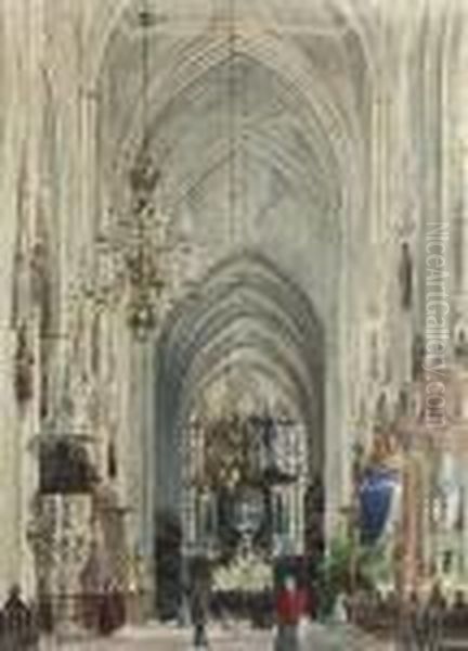Interior Of Cathedral St. Stephen At Vienna - view 1