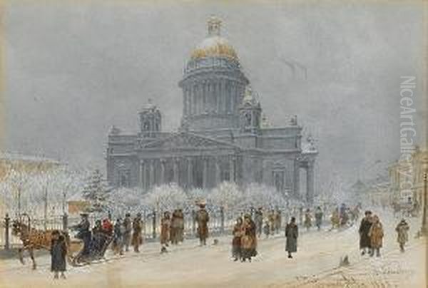 St. Isaac's On A Snowy Day - view 1