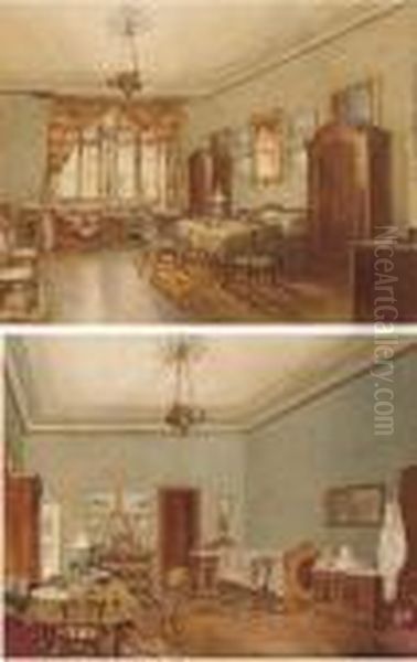 The Interior Of A Large Sitting
Room Looking Towards A Doublewindow; And The Interior Of The Same Room
Looking Towards Thedoor - view 1