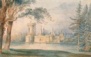 A View Of Laxenburg Castle Near Vienna by Jacob Alt