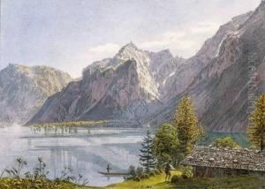 Der Konigssee Bei Berchtesgaden (le Lac Dit Konigssee Pres Deberchtesgaden) by Jacob Alt