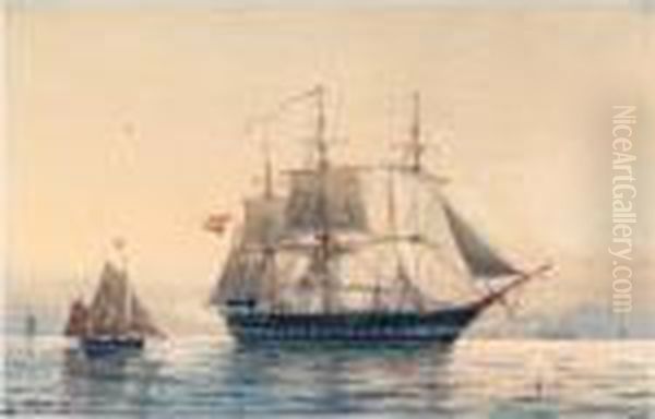 Shipping Off The Danish Coast - view 1