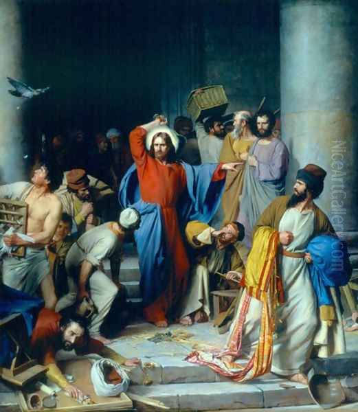 Casting out the Money Changers - view 1
