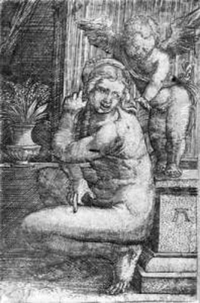 Kauernde Venus. - view 1