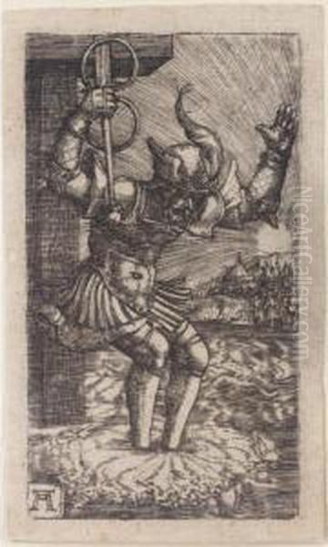 Horatius Cocles Leaping Into The Tiber - view 1