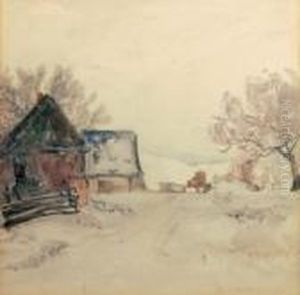 Winterlichesdorf. 1921 by Otto Altenkirch