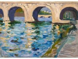 Pecheur En Bord De Seine