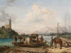 The Ferry Crossing by Anton Ii Altmann