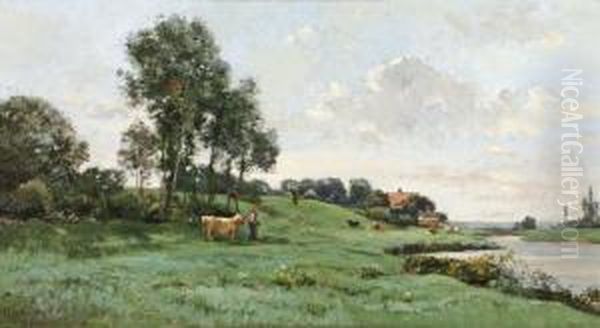 Vaches Pres De La Riviere - view 1