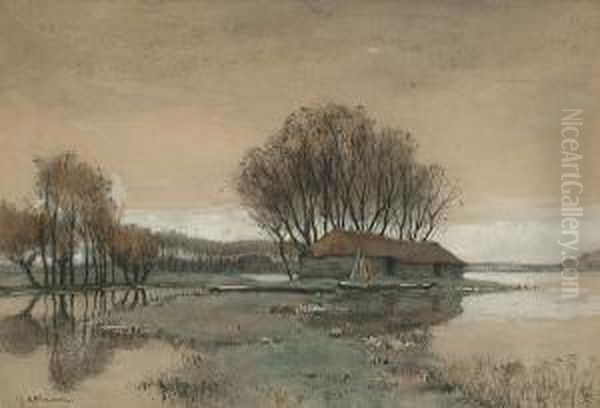 A Barn By A Lake - view 1