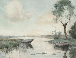 Boats On A Lake by Gerard Altmann