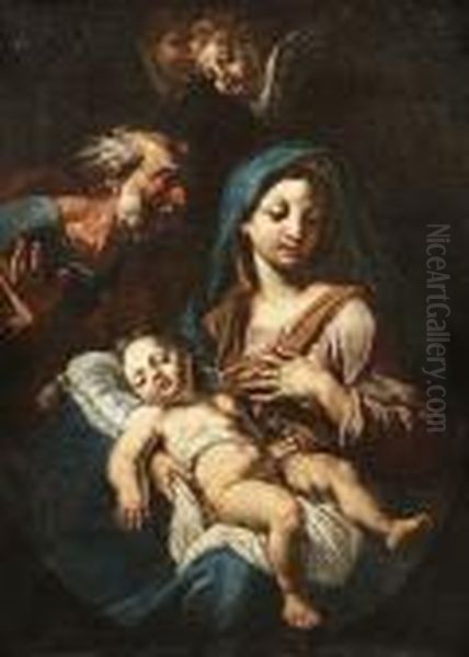 The Holy Family, In A Painted Oval - view 1